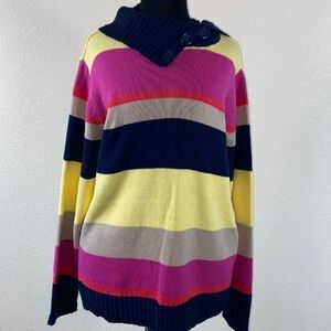 New Liz&co Woman Sweater Stripes Size 1X